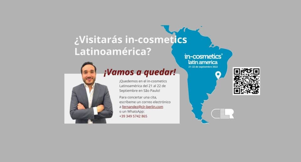 CLR BERLIN en Brasil presente en In-Cosmetics Latin América