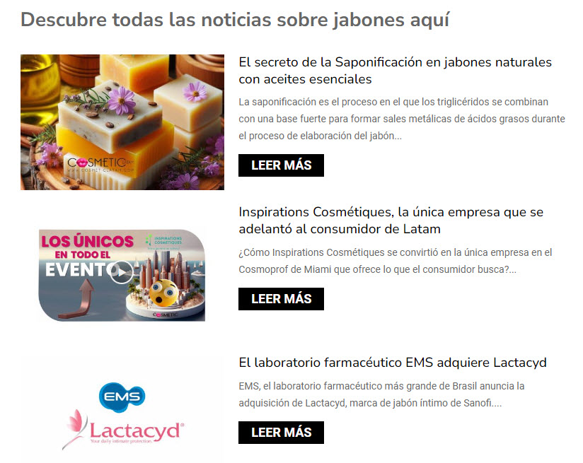 Todas las noticias sobre los Jabones